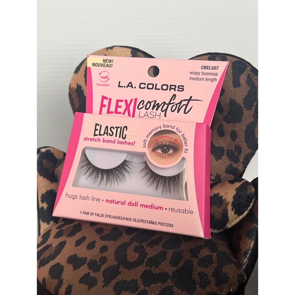 L.A. COLORS Flexi Comfort Lash CBEL507 Black Wispy Business Natural Doll NWT